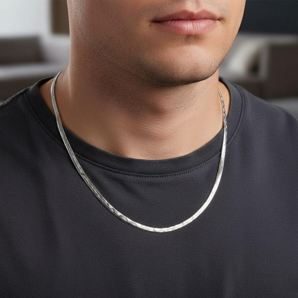 SNAKESKIN LUXE - 4mm Chain Pure Stainless Steel 21inch for Men & Boys — Chain for Men | THE MEN THING
