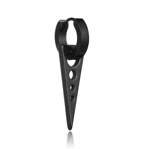 SPIKE DROP BLACK- Pure Titanium Steel Ear Hoop Earrings for Men & Boys (2 Pcs) - THE MEN THING