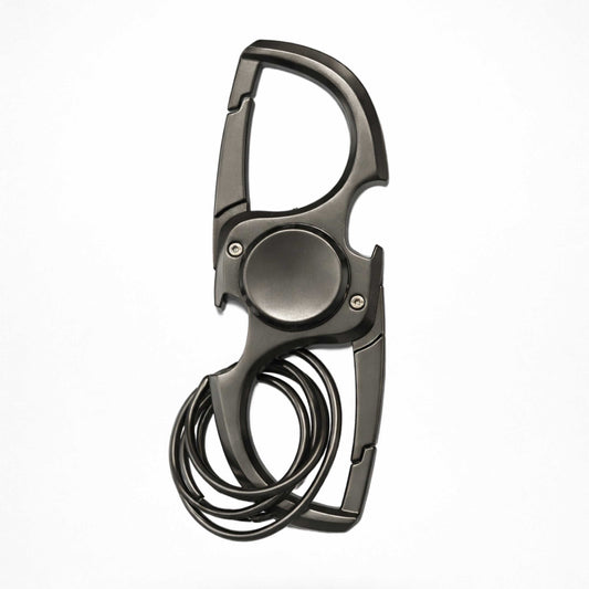 SPINEX DUAL - GUNMETAL GREY - Stainless Steel Keychain for Men & Boy — KeyChains for Men | THE MEN THING