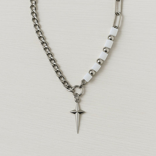 STELLAR SPIRE - Pure Titanium Steel Pendant with Chain for Men & Boys "20 "inch - THE MEN THING