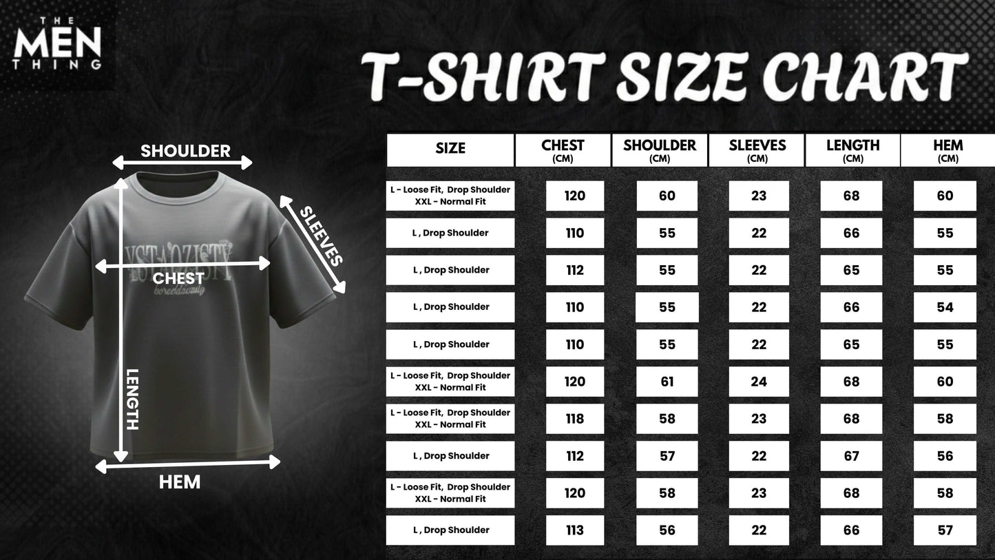 STILL FORM BOX TEE Oversized T-Shirt – Charcoal Ash — for Men | THE MEN THING