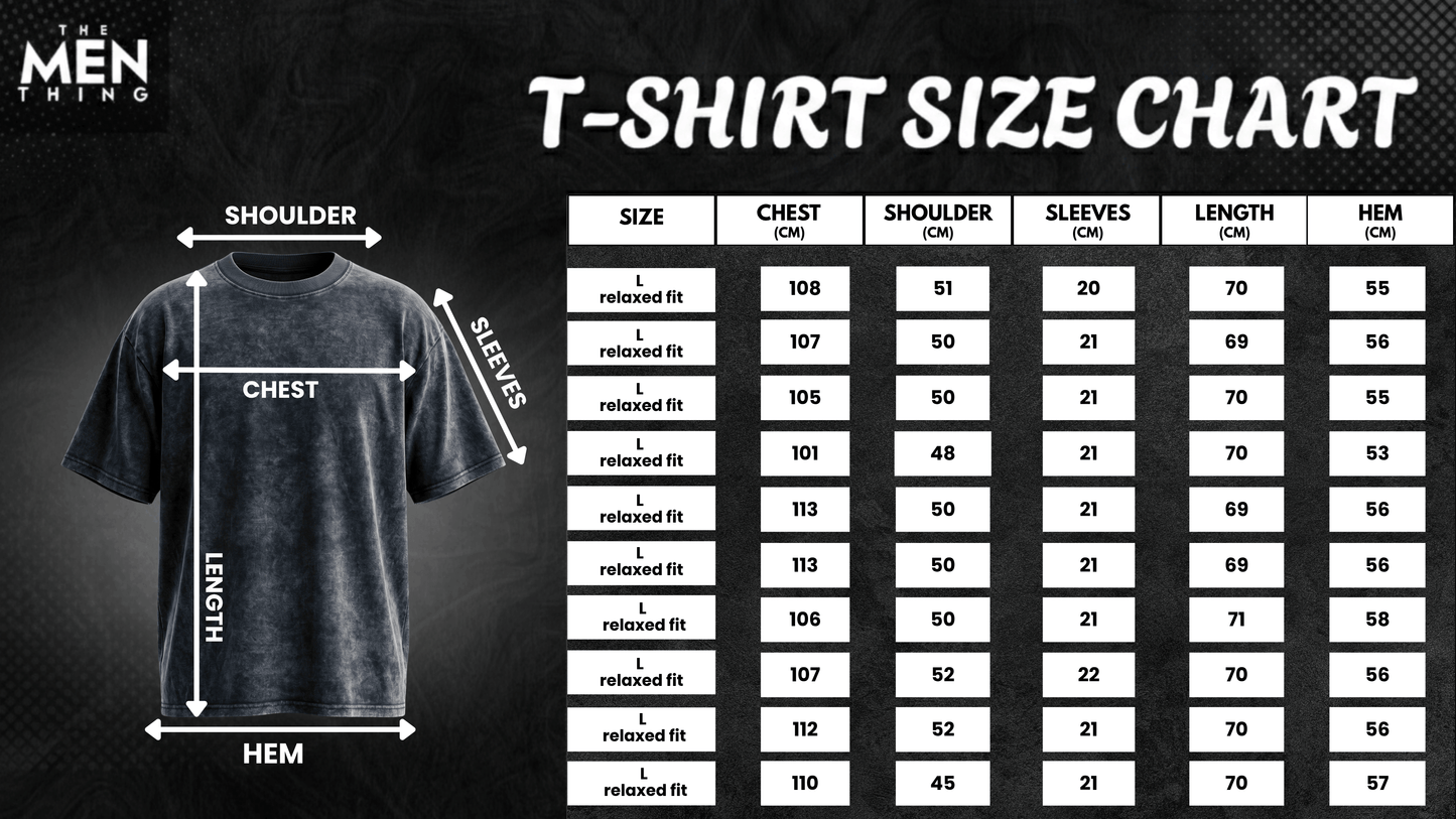 Smoke Acid Wash Oversized T-Shirt - Black — T-Shirt for Men | THE MEN THING