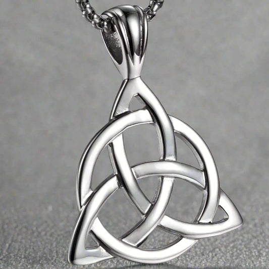TRINITY KNOT - Alloy Pendant with Stainless Steel 24inch Round Box Chain, European trending Style for Men & Boy — SS Pendant/ Necklace for Men | THE MEN THING