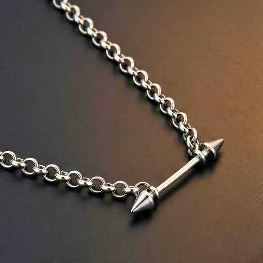 TWIN ARROW - Pure Titanium Steel Pendant with 19inch with adjustable Chain for Men & Boys — SS Pendant/ Necklace for Men | THE MEN THING
