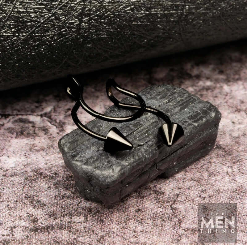 TWIN DART - Non-Piercing & Stylish Nose Ring Made from Pure Stainless Steel for Men and Boys (1 Pcs) - THE MEN THING