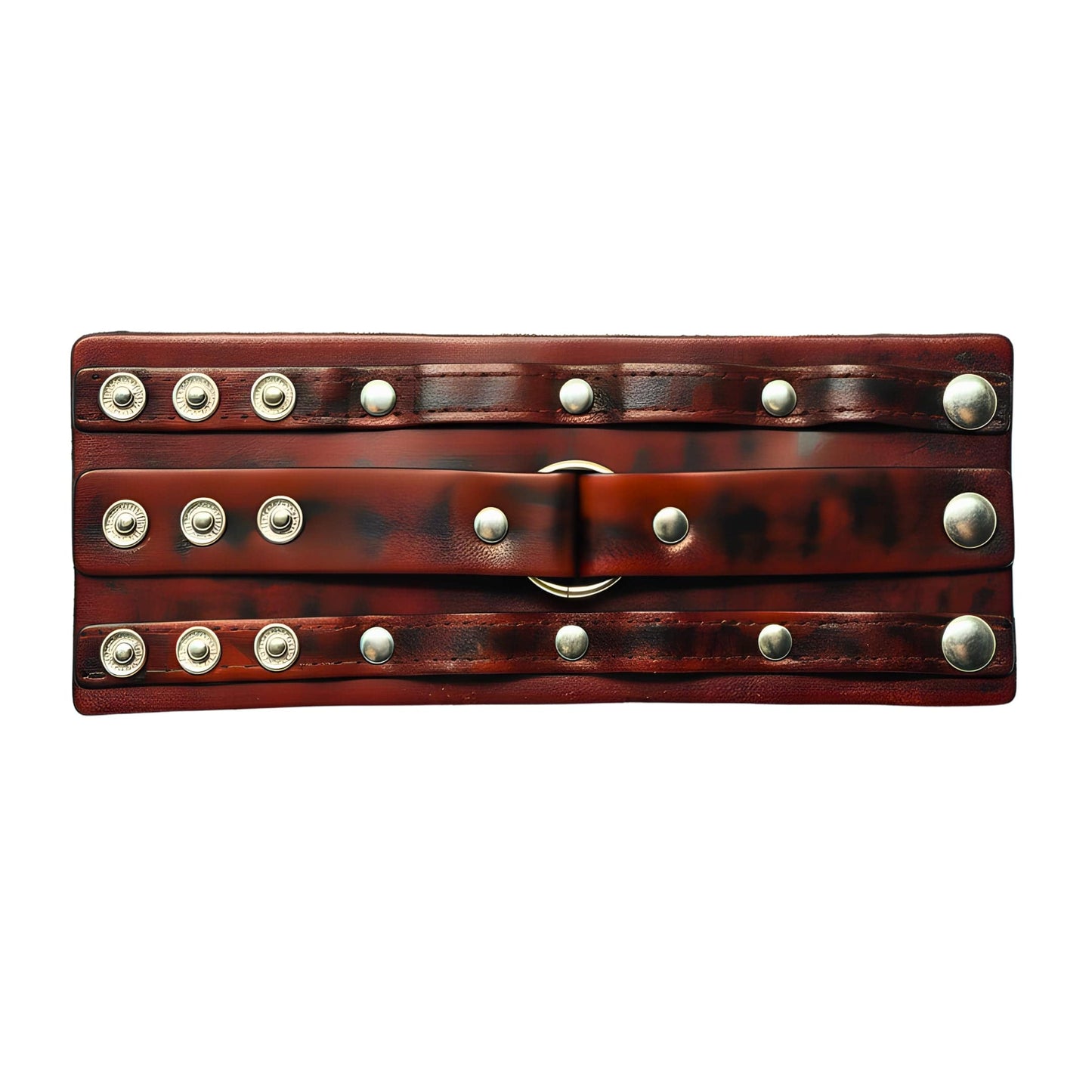 VINTAGE REBEL - 70.8mm Brown Genuine Leather Adjustable Bracelet for Men & Boys (7.5-8.5-9 inch) - THE MEN THING