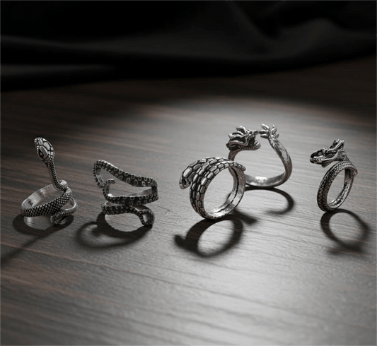 VIPER LEGACY High Stakes 5-Piece Collector's Set for Ring – COBRA STRIKE, VIPERSPIRAL, FIRY DRAGON, DRAGON SPIRAL, & OCTOPOD Adjustable Ring for Mens and Boys - THE MEN THING
