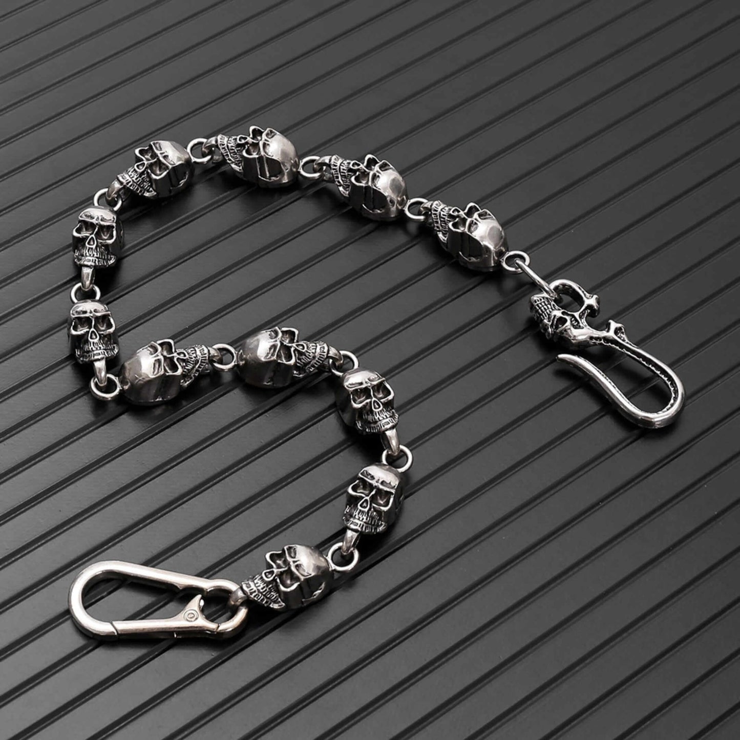 VOID SKULL - Antique Steel 15mm Titanium Steel Skull Heavy Biker Chain for Jeans with Lobster Clasps for Men & Boys - 18 inch — Biker Fashion for Men | THE MEN THING