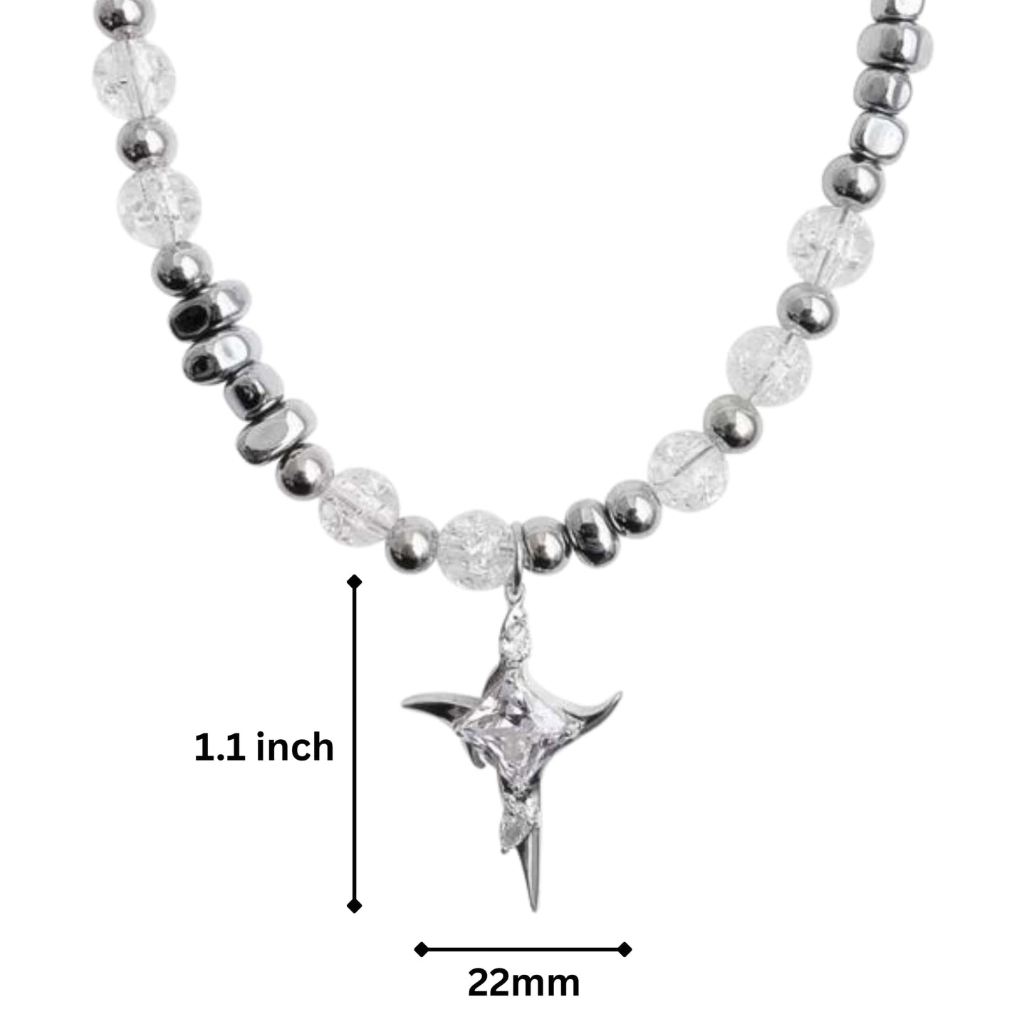 VORTEX CRYSTAL - 22mm Titanium Steel Pendant with 19 to 21inch Adjustable 7mm Chain for Men & Boys — SS Pendant/ Necklace for Men | THE MEN THING