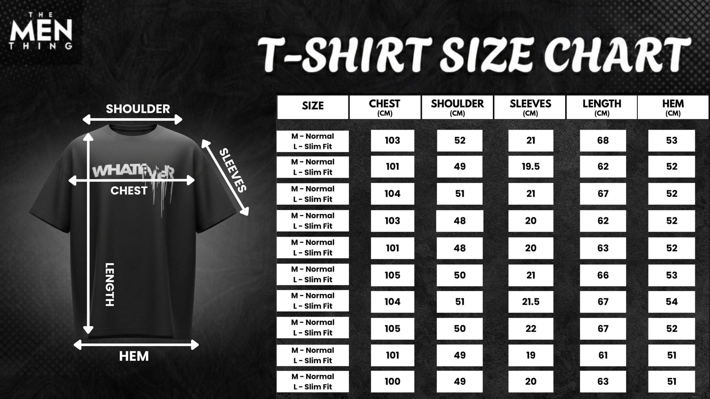 WHATEVER Oversized T-Shirt - Black — for Men | THE MEN THING