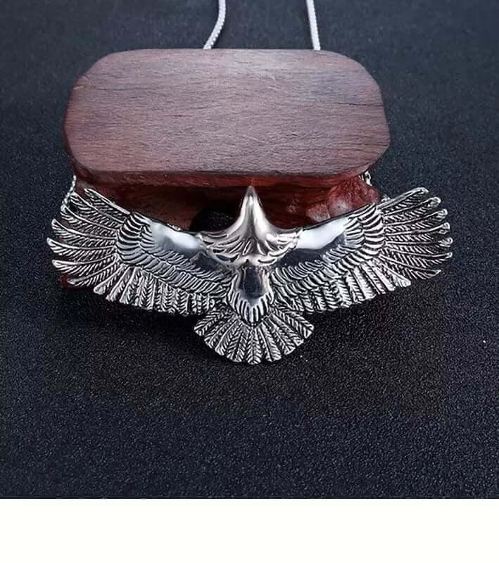 WINGSPAN - Alloy Pendant with Pure Stainless Steel 24inch Chain for Men, European trending Style - Round Box Chain - THE MEN THING