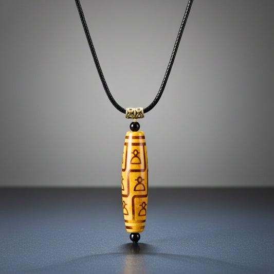 ZEN GUARDIAN – 3-Inch Natural Crystal Pendant with 28-Inch Leather Rope for Men & Boys - THE MEN THING