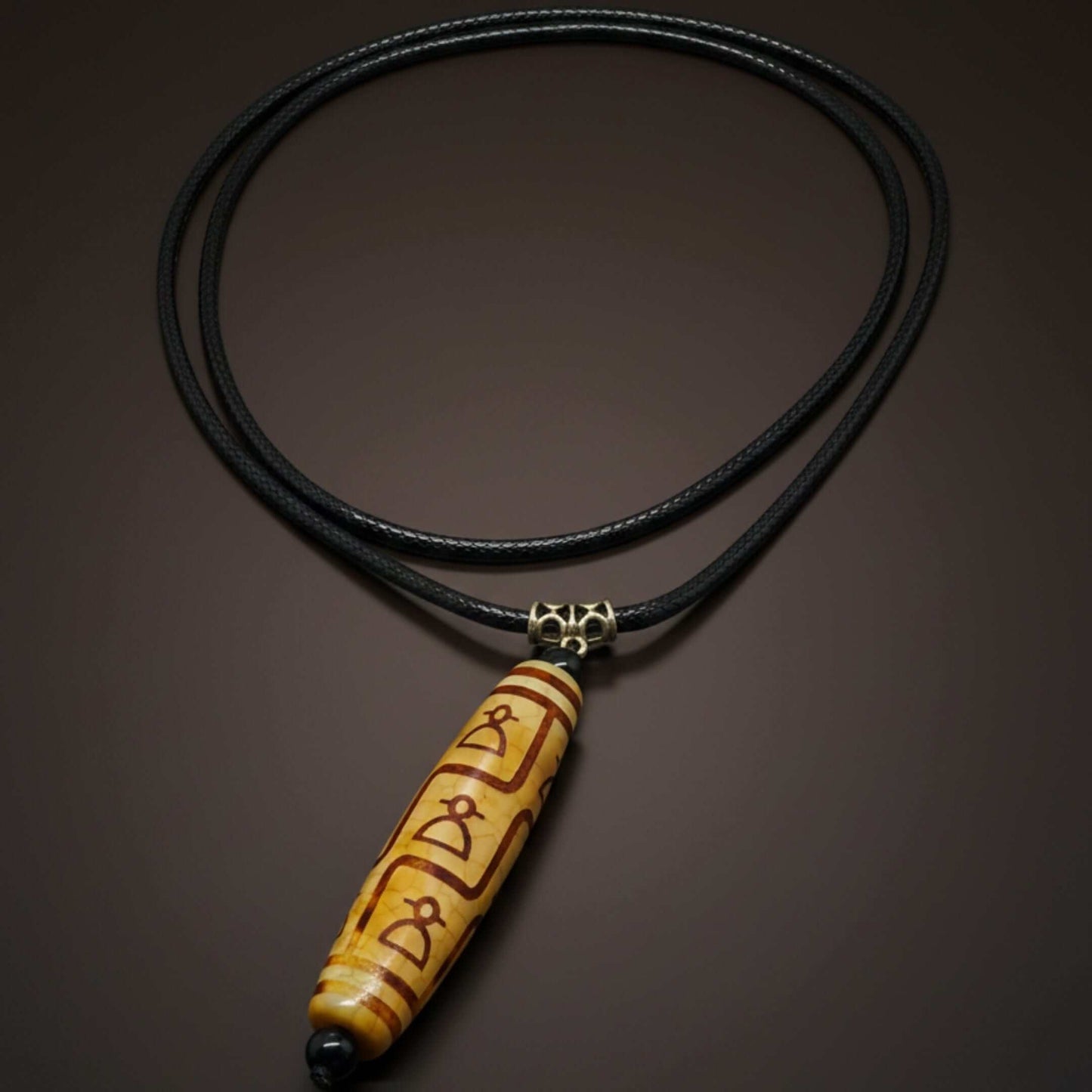ZEN GUARDIAN – 3-Inch Natural Crystal Pendant with 28-Inch Leather Rope for Men & Boys — Leather Necklace for Men | THE MEN THING