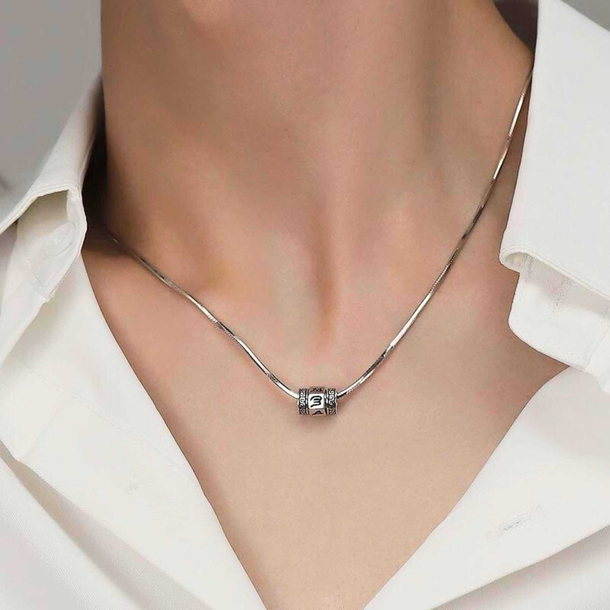 ZODIAC ROTATING - 11mm Pure Titanium Steel Pendant with 19inch Snake 3mm Chain for Men & Boys — SS Pendant/ Necklace for Men | THE MEN THING