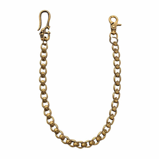 THE MEN THING Biker Fashion HELLBONE LINK - Skull Heavy Biker Chain for Jeans with Lobster Clasps for Men & Boys - 21 inch