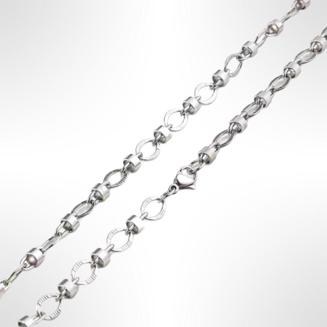 THE MEN THING Chain ALPHA LINK - 4.5mm Chain Pure Stainless Steel 23inch for Men & Boys