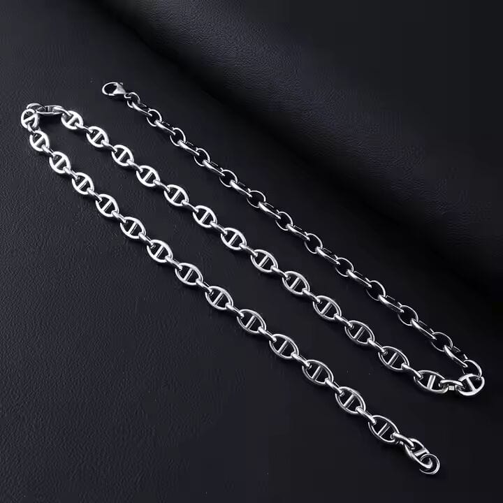 THE MEN THING Chain CAELION - 8mm Chain Pure Stainless Steel 23inch for Men & Boys
