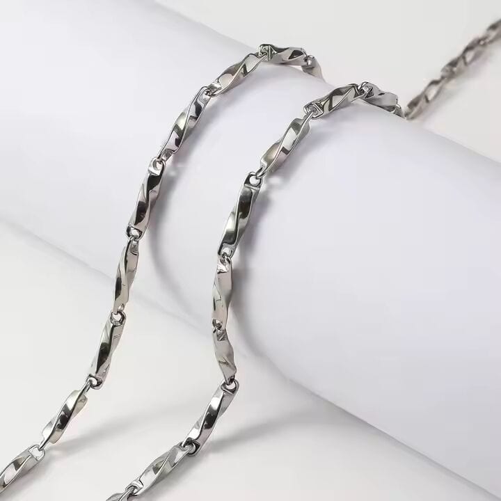 THE MEN THING Chain CELESTIAL LINKS - 4mm Chain Pure Stainless Steel 23inch for Men & Boys