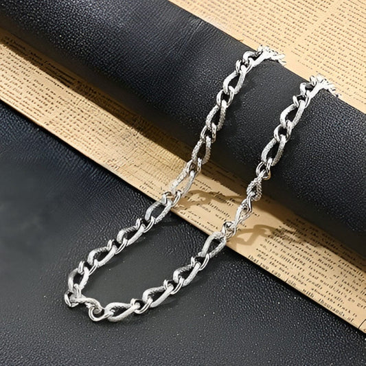 THE MEN THING Chain CZAR CURVE - 8mm Chain Pure Stainless Steel 23inch for Men & Boys