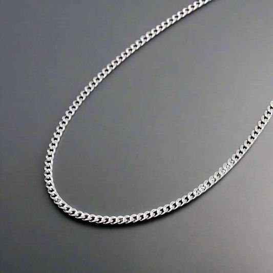 THE MEN THING Chain DIAMOND-CUT CUBAN CHAIN - 6mm Pure Stainless Steel Chain - 21.5inch for Men & Boys
