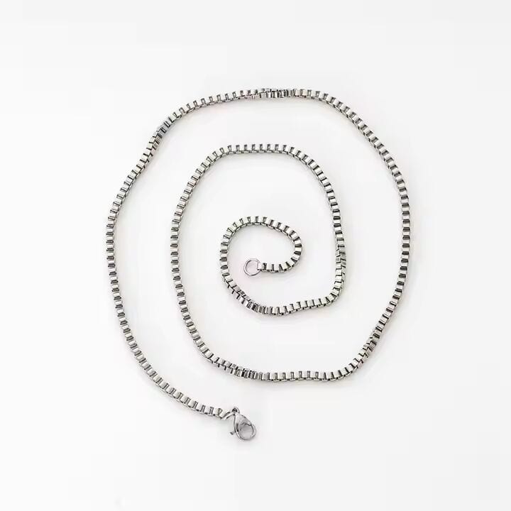 THE MEN THING Chain FROSTBITE - 3mm Chain Pure Stainless Steel 23inch for Men & Boys