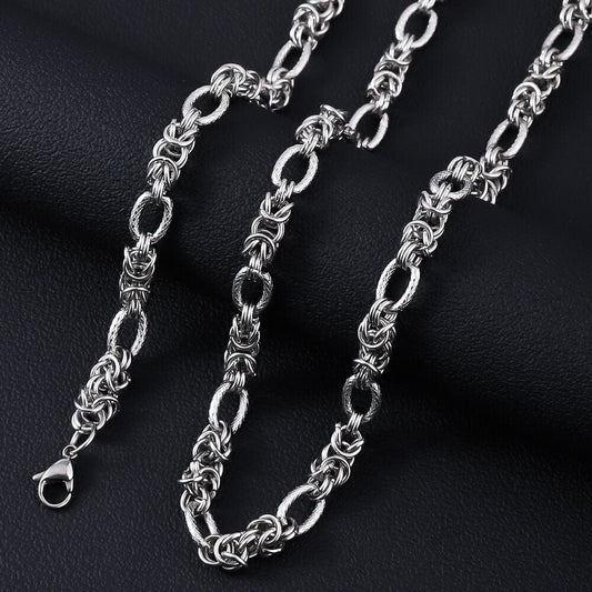 THE MEN THING Chain GRIDON - 9mm Chain Pure Stainless Steel 23inch for Men & Boys