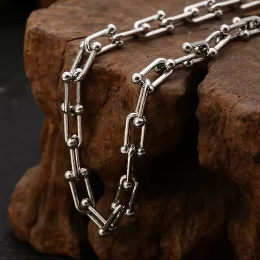 THE MEN THING Chain MYST LOCK - 8mm Chain Pure Stainless Steel 23inch for Men & Boys