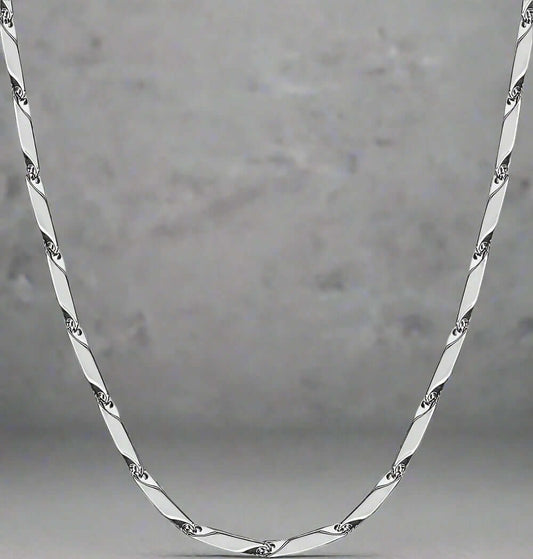 THE MEN THING Chain RICE CHAIN - Pure Stainless Steel 24inch - European Trending Style - Necklace for Men & Boy