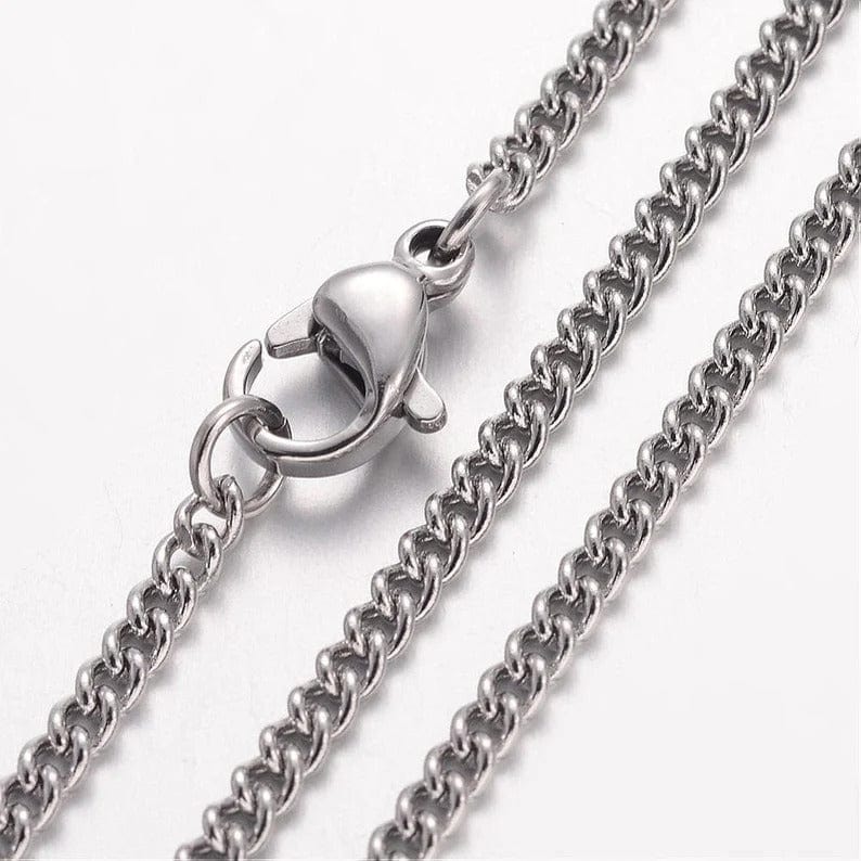 THE MEN THING Chain ROLO CHAIN NECKLACE - 2.2mm Pure Stainless Steel Chain - 24inch for Men & Boys