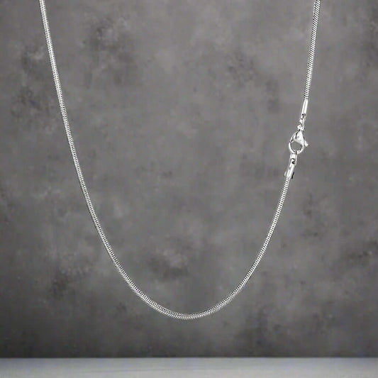 THE MEN THING Chain ROUND SNAKE - Chain for Men - 2.3mm Stainless Steel 24inch for Men & Boys