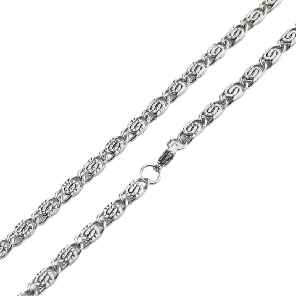 THE MEN THING Chain SCULPT LOOP - 5mm Chain Pure Stainless Steel 23inch for Men & Boys