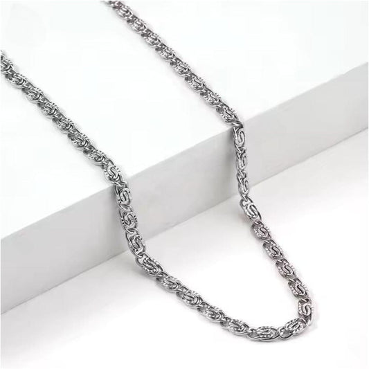 THE MEN THING Chain SCULPT LOOP - 5mm Chain Pure Stainless Steel 23inch for Men & Boys