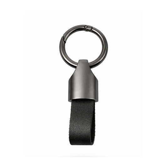 THE MEN THING KeyChains AEROLOOP - BLACK & GUNMETAL GREY - Stainless Steel Keychain for Men & Boy