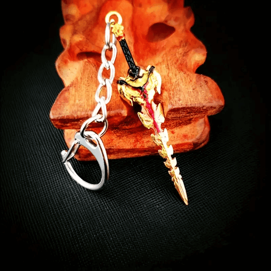 THE MEN THING KeyChains EYE OF GOD SWORD - Genshin Impact Anime Keychain | Game Xiao Cosplay Alloy Weapon Keychain for Men & Boy