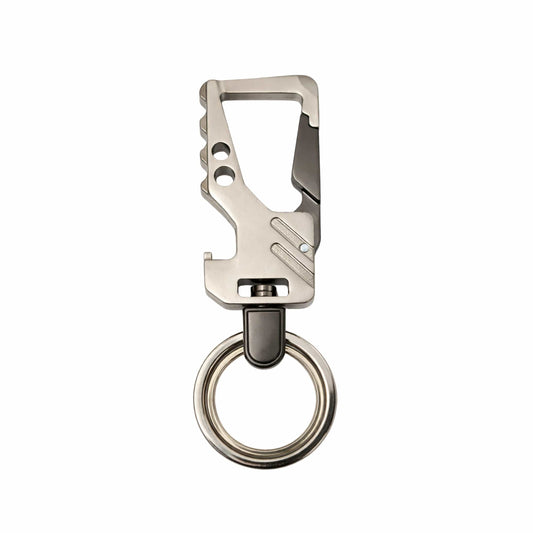 THE MEN THING KeyChains HEXAGRIP - MATTE STEEL - Stainless Steel Keychain for Men & Boy