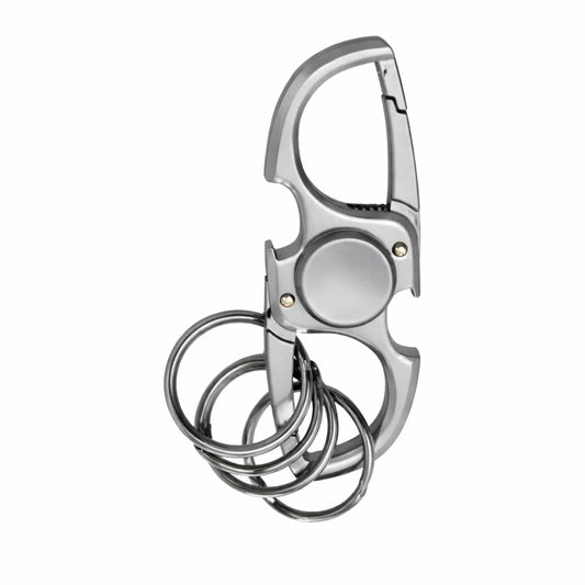 THE MEN THING KeyChains STEELNEX SPIN DUAL - STEEL - Stainless Steel Keychain for Men & Boy