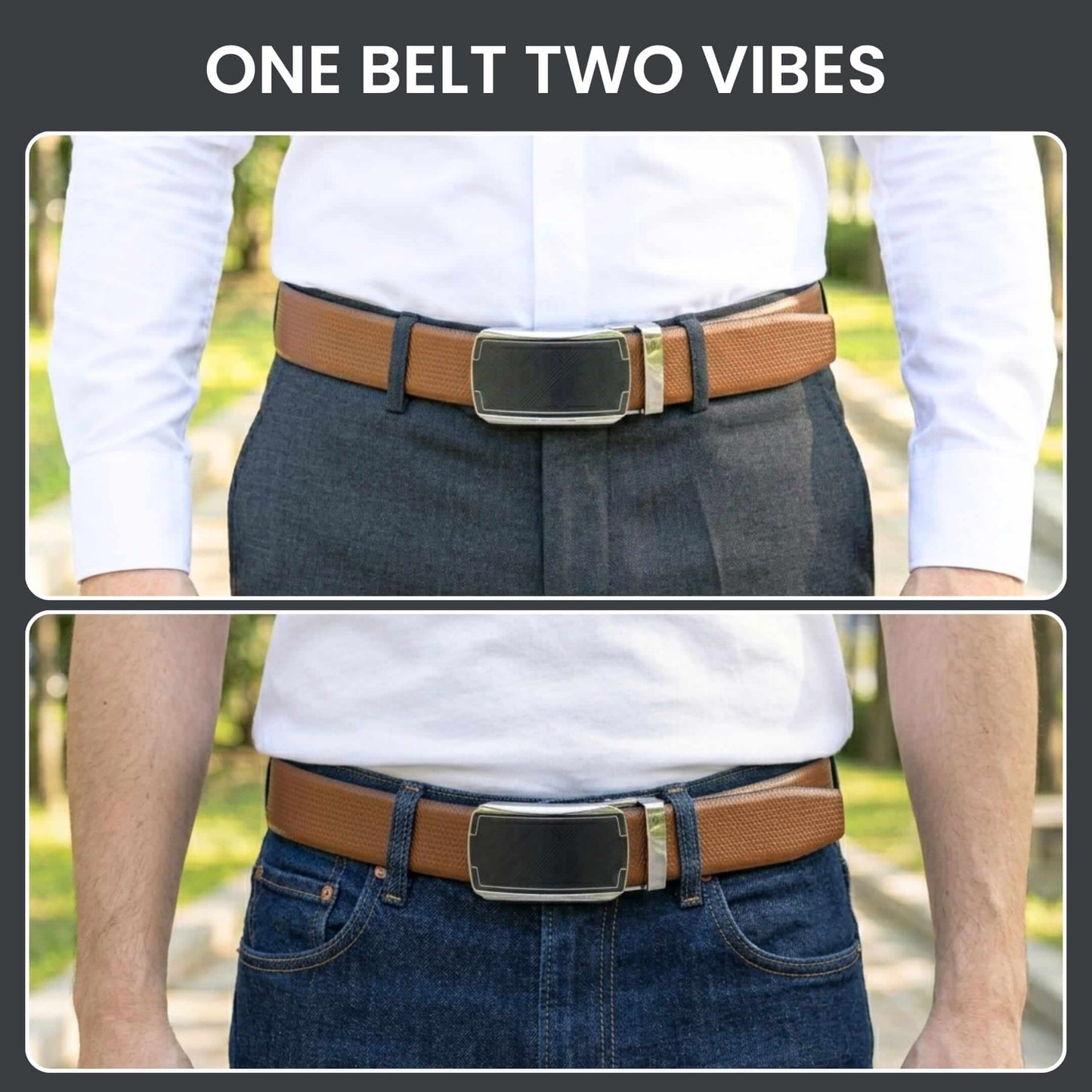 Mens Genuine Leather Belt | 2 in 1 Reversible (Brown & Black) (1 Pc.) - SIGNORA - ORLUX — Leather Belts for Men | THE MEN THING