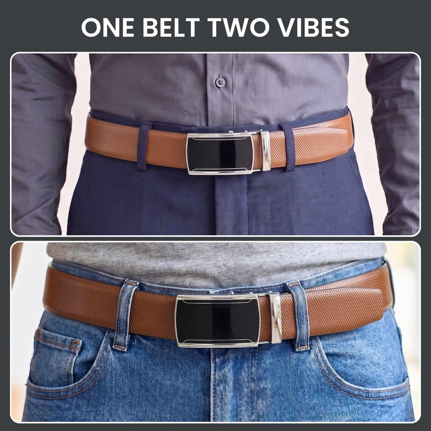 Mens Genuine Leather Belt | 2 in 1 Reversible (Brown & Black) (1 Pc.) - SIGNORA - VELMIR — Leather Belts for Men | THE MEN THING