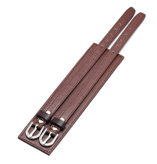 THE MEN THING Leather Bracelet DUSKFANG STRAP BROWN - Genuine Braided Leather Bracelet Set for Men & Boys (8 inch)