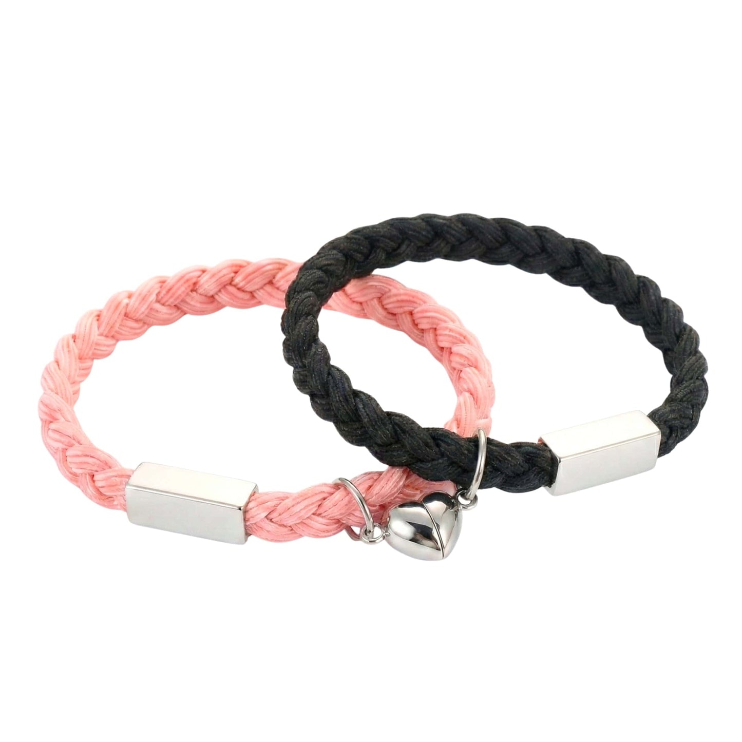 THE MEN THING Leather Bracelet HEARTSTRING - Bracelet with Heart Charm for Men and Women Adjustable Couples Bracelet
