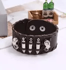 THE MEN THING Leather Bracelet HELLBOUND WARRIOR BROWN BAND - Genuine Braided Leather Bracelet Set for Men & Boys (8 inch)