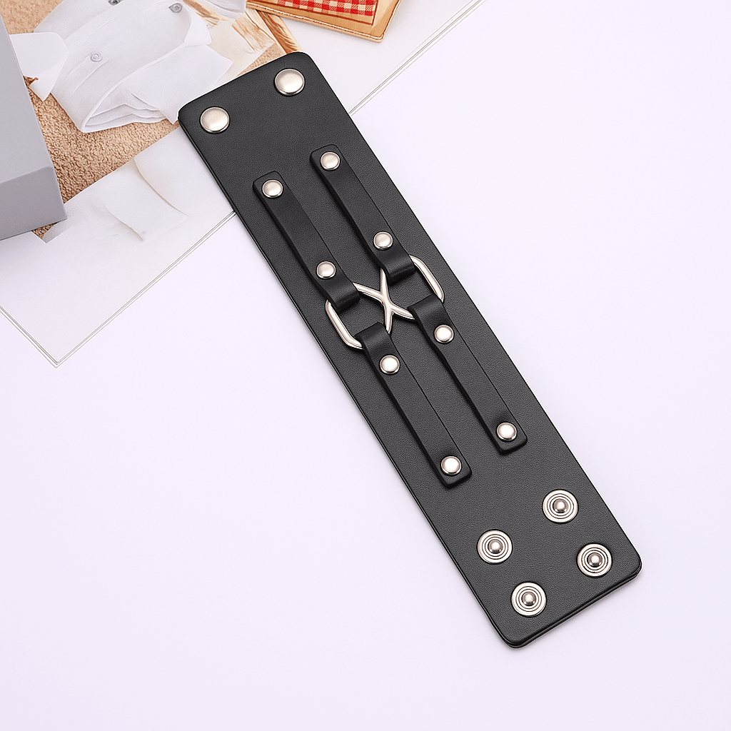 THE MEN THING Leather Bracelet RAGE LOCK - Genuine Braided Leather Bracelet Set for Men & Boys (8 inch)