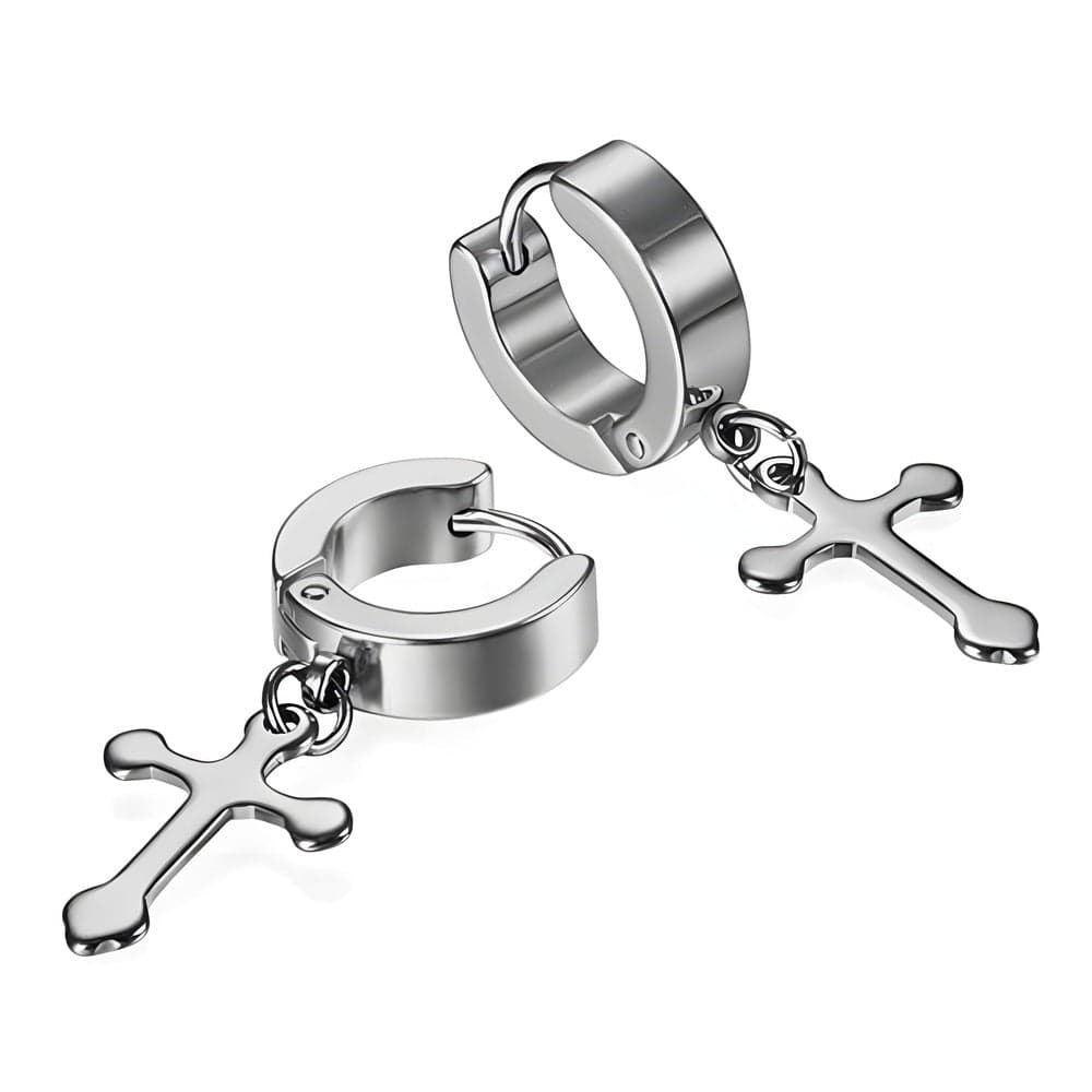 The Men Thing Nose & Ear Ring ALTROSS SILVER - 5mm Titanium Steel Hoop Earrings for Men & Boys (2 Pcs)