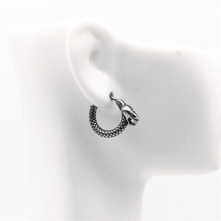 THE MEN THING Nose & Ear Ring FANG - Titanium Steel Hoop Earrings for Men & Boys (2 Pcs)