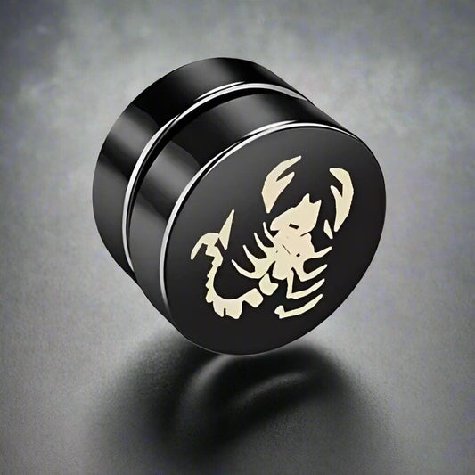 THE MEN THING Nose & Ear Ring Pair (Both Ears) AERO STING - Magnetic Non-Piercing Pure Titanium Steel Studs Earrings for Men & Boys (2 Pcs)