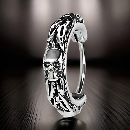 THE MEN THING Nose & Ear Ring Pair (Both Ears) GHOSTFURY HOOPS - Titanium Steel Hoop Earrings for Men & Boys (2 Pcs)