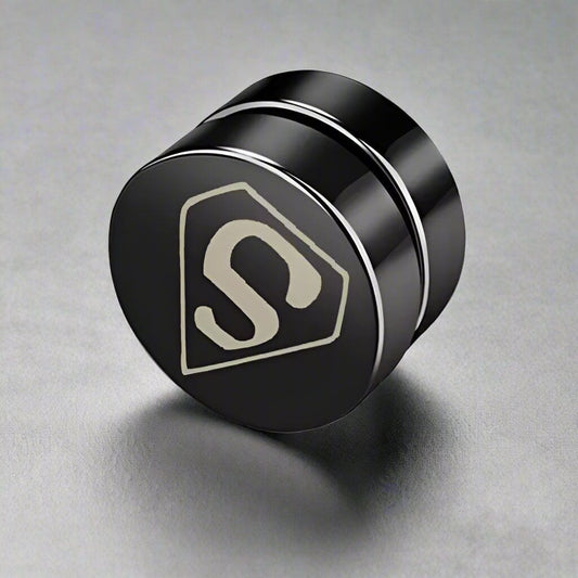 THE MEN THING Nose & Ear Ring Pair (Both Ears) KRYPTONIAN - Magnetic Non-Piercing Pure Titanium Steel Studs Earrings for Men & Boys (2 Pcs)