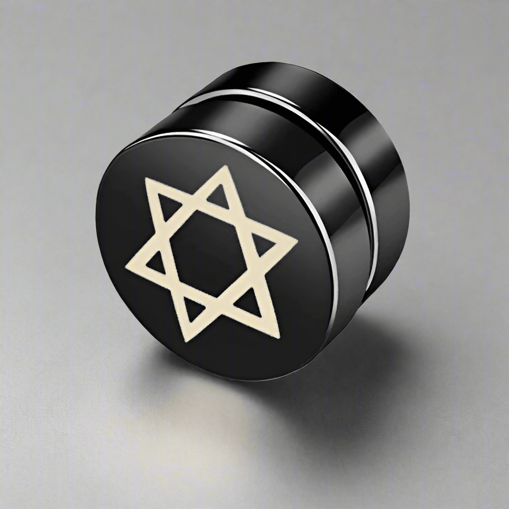 THE MEN THING Nose & Ear Ring Pair (Both Ears) MAGEN - Magnetic Non-Piercing Pure Titanium Steel Studs Earrings for Men & Boys (2 Pcs)