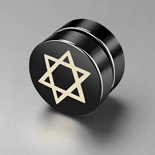 THE MEN THING Nose & Ear Ring Pair (Both Ears) MAGEN - Magnetic Non-Piercing Pure Titanium Steel Studs Earrings for Men & Boys (2 Pcs)