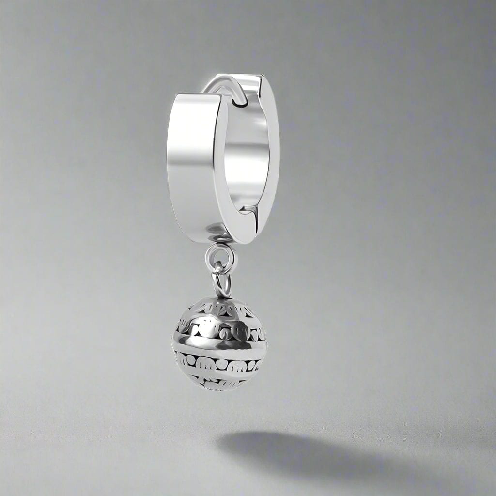 THE MEN THING Nose & Ear Ring Pair (Both Ears) ORBELLE - Titanium Steel Hoop Earrings for Men & Boys (2 Pcs)